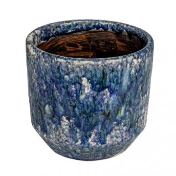 DECORATIVE BLUE TERRA COTTA PLANTER- 7″