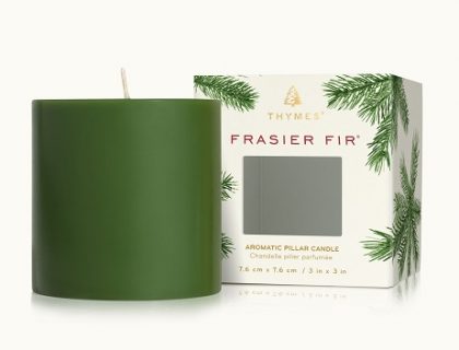 FRASER FIR PILLAR CANDLE, SMALL