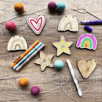 DIY CRAFT GARLAND KIT, RAINBOW