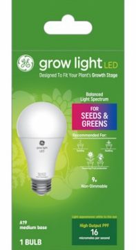 LED GROW LIGHT BULB, SEEDS & GREENS