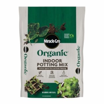 MIRACLE-GRO ORGANIC INDOOR POTTING SOIL- 8 QT