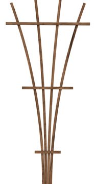BROWN WOOD FAN TRELLIS- 48"