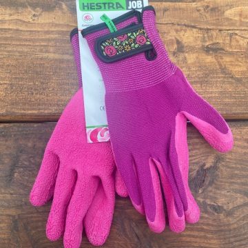 GARDEN BAMBOO GLOVE, FUSCHIA- LARGE
